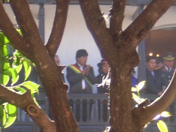 Evo Morales gibt sich die Ehre